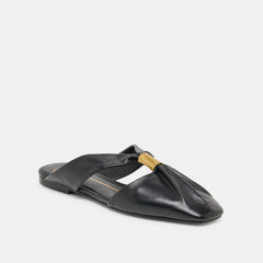 FRANEY FLATS BLACK LEATHER