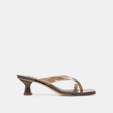 BREVEL VINYL HEELS DK BROWN JELLY