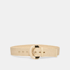 RAFFIA OVERSIZED BUCKLE BELT NATURAL