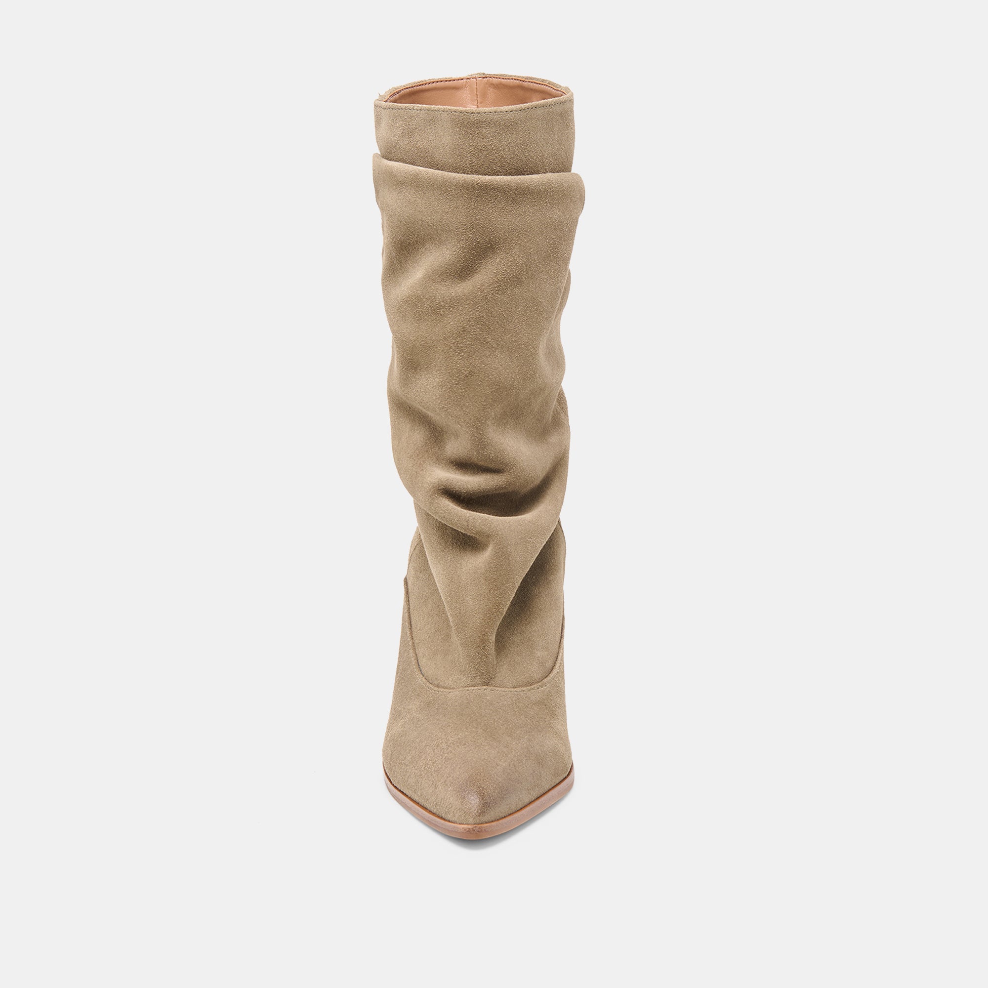 TALINA WIDE CALF BOOTS OLIVE SUEDE