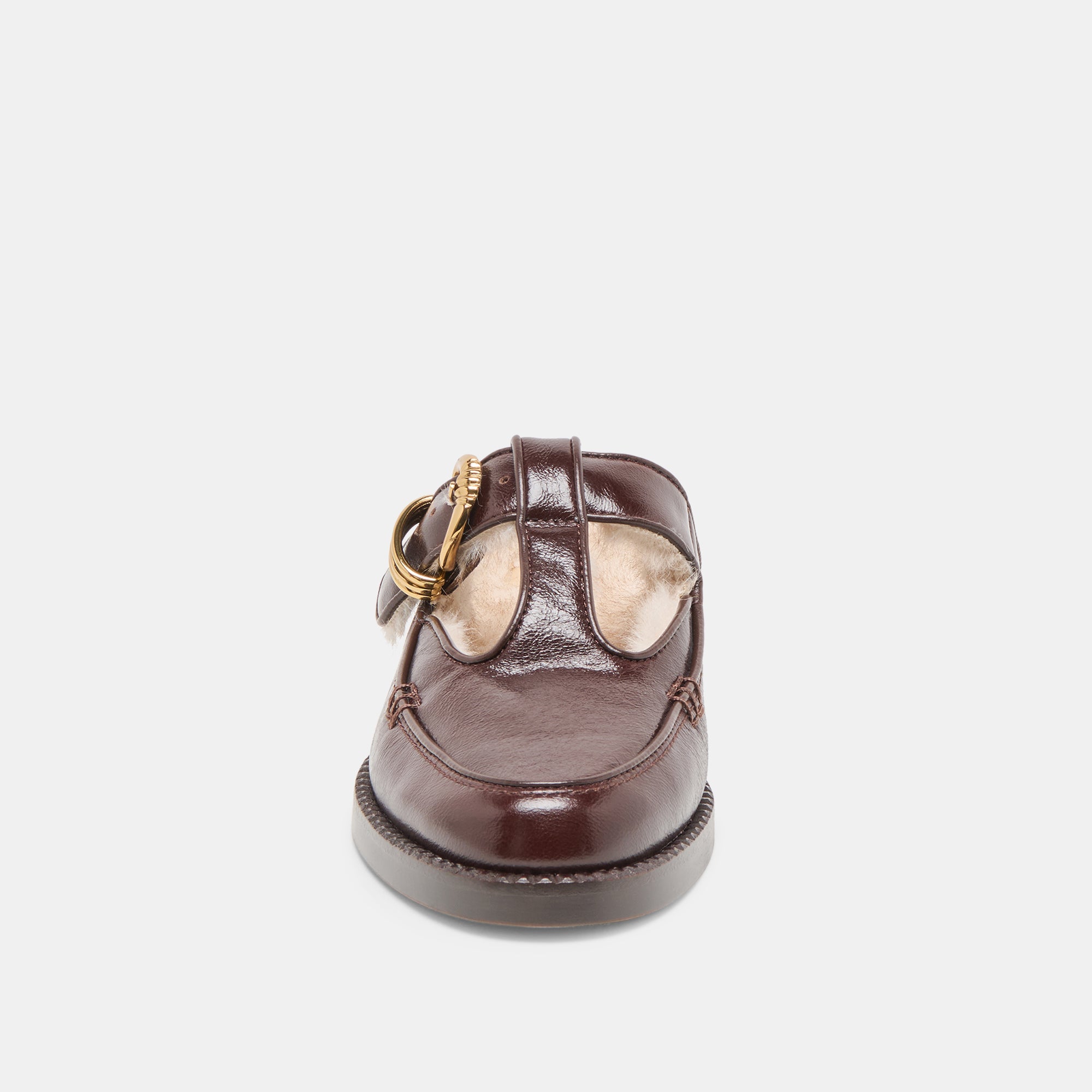 HARLAH PLUSH FLATS CHOCOLATE LEATHER