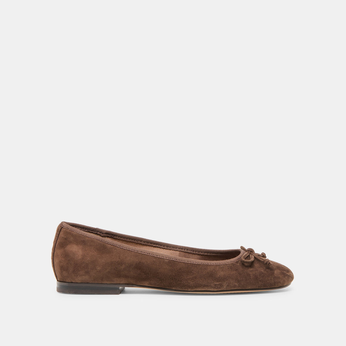 RITLA WIDE BALLET FLATS DK BROWN SUEDE