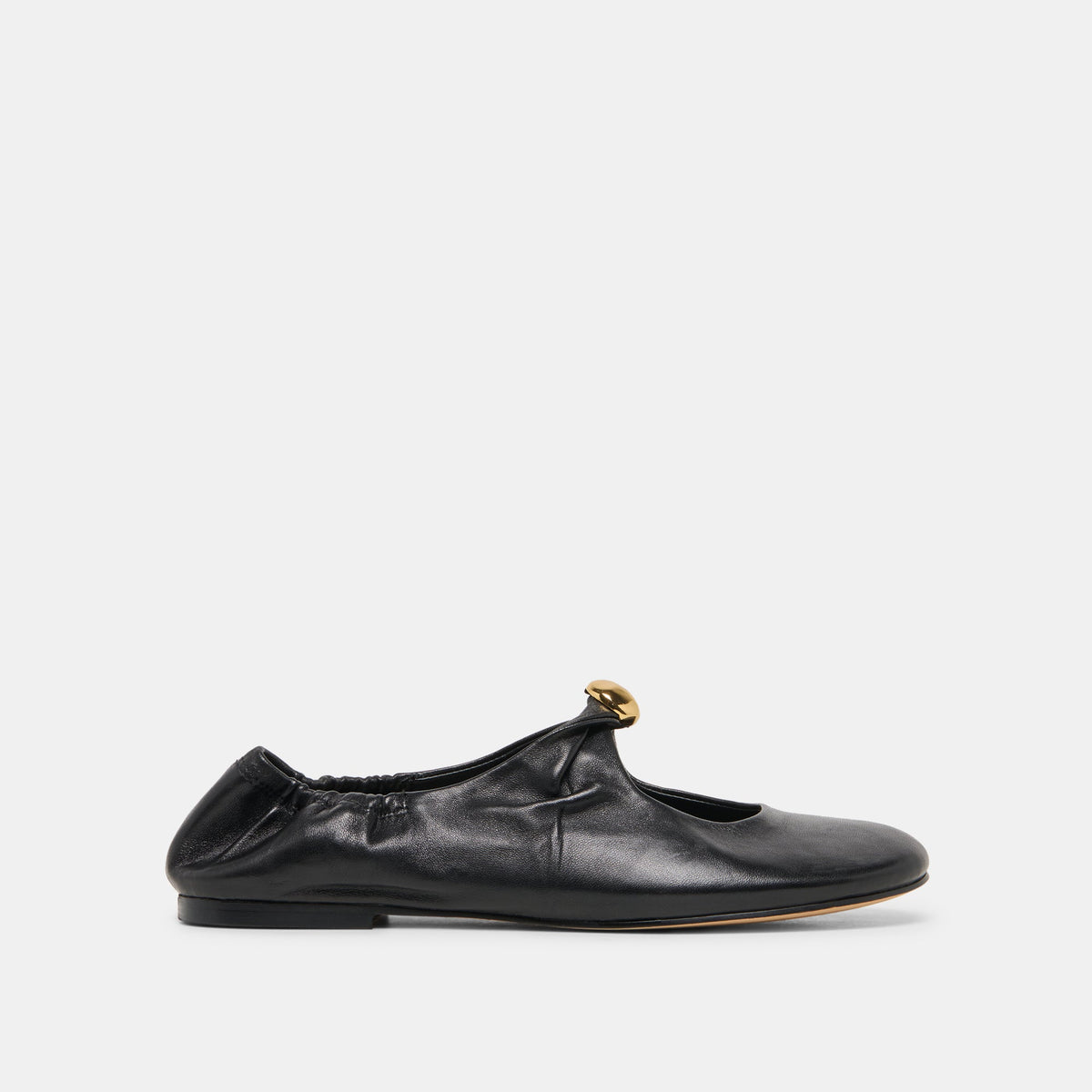 CORNEL FLATS BLACK LEATHER