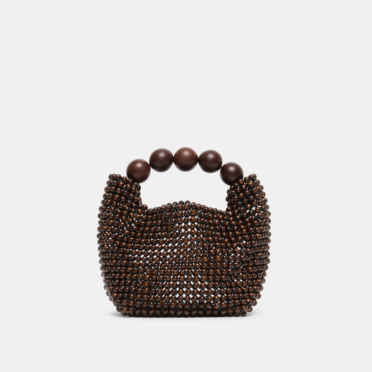 CLOVER HANDBAG CHOCOLATE WOOD