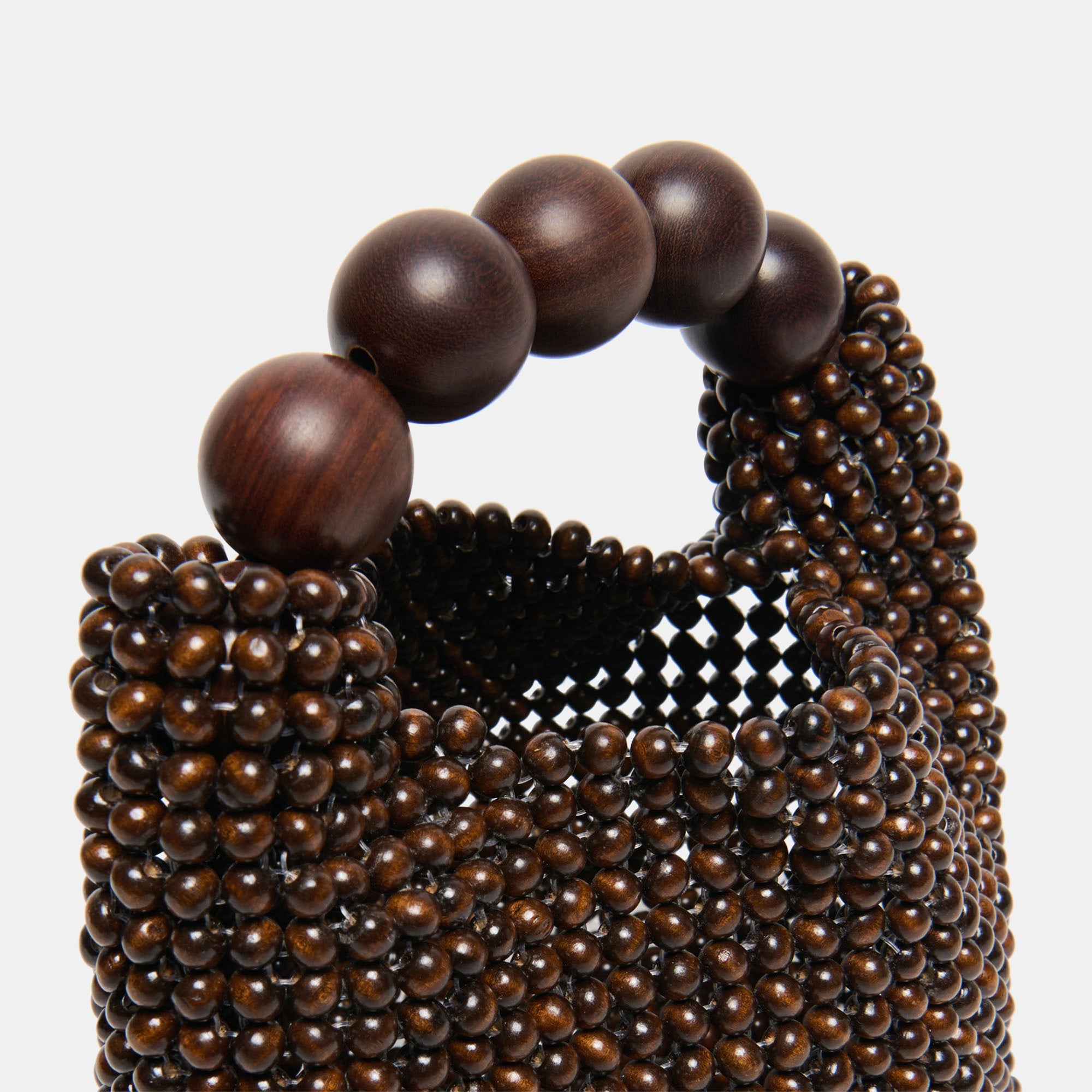 CLOVER HANDBAG CHOCOLATE WOOD