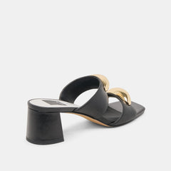 BARNET HEELS BLACK LEATHER
