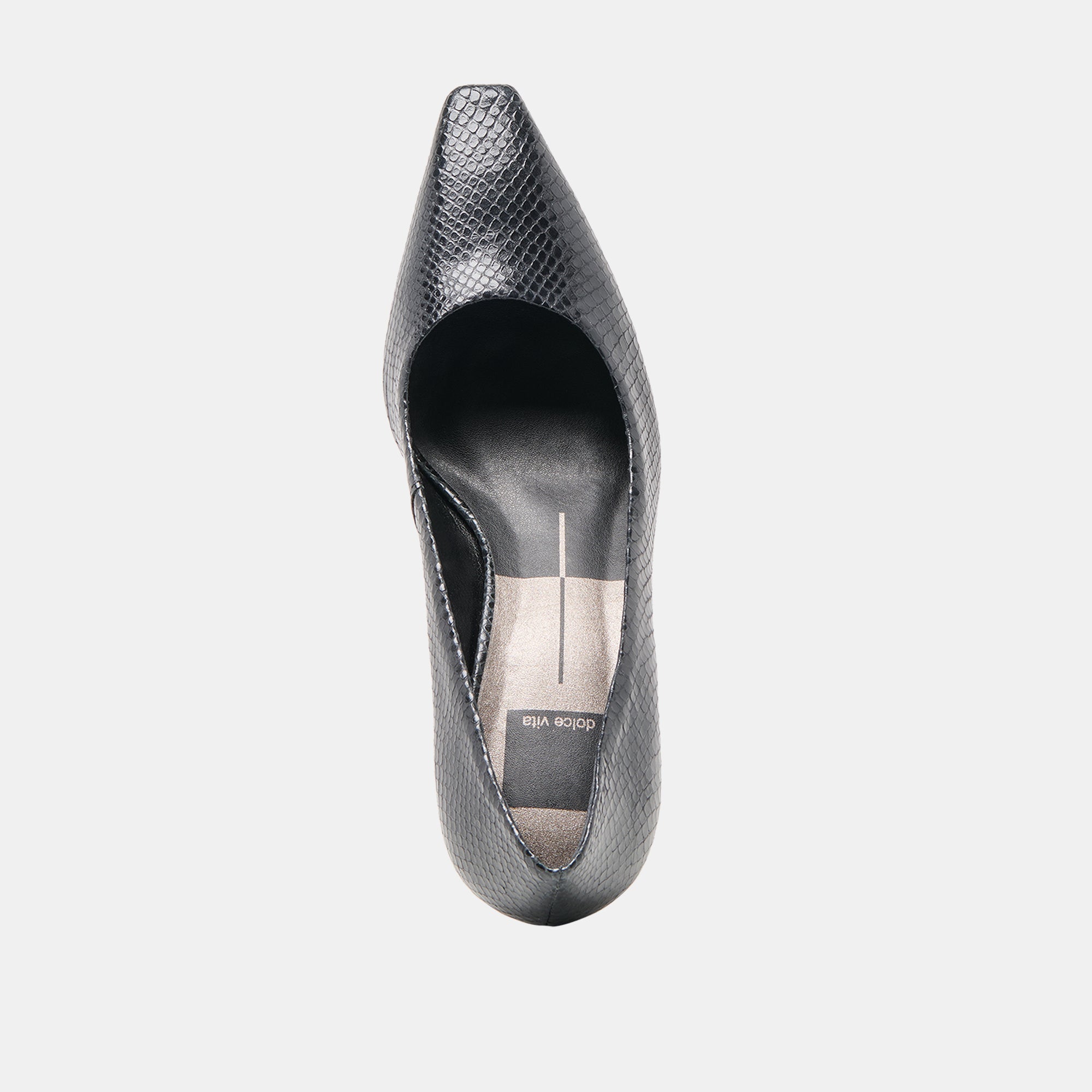 BRIONA HEELS ONYX EMBOSSED LEATHER