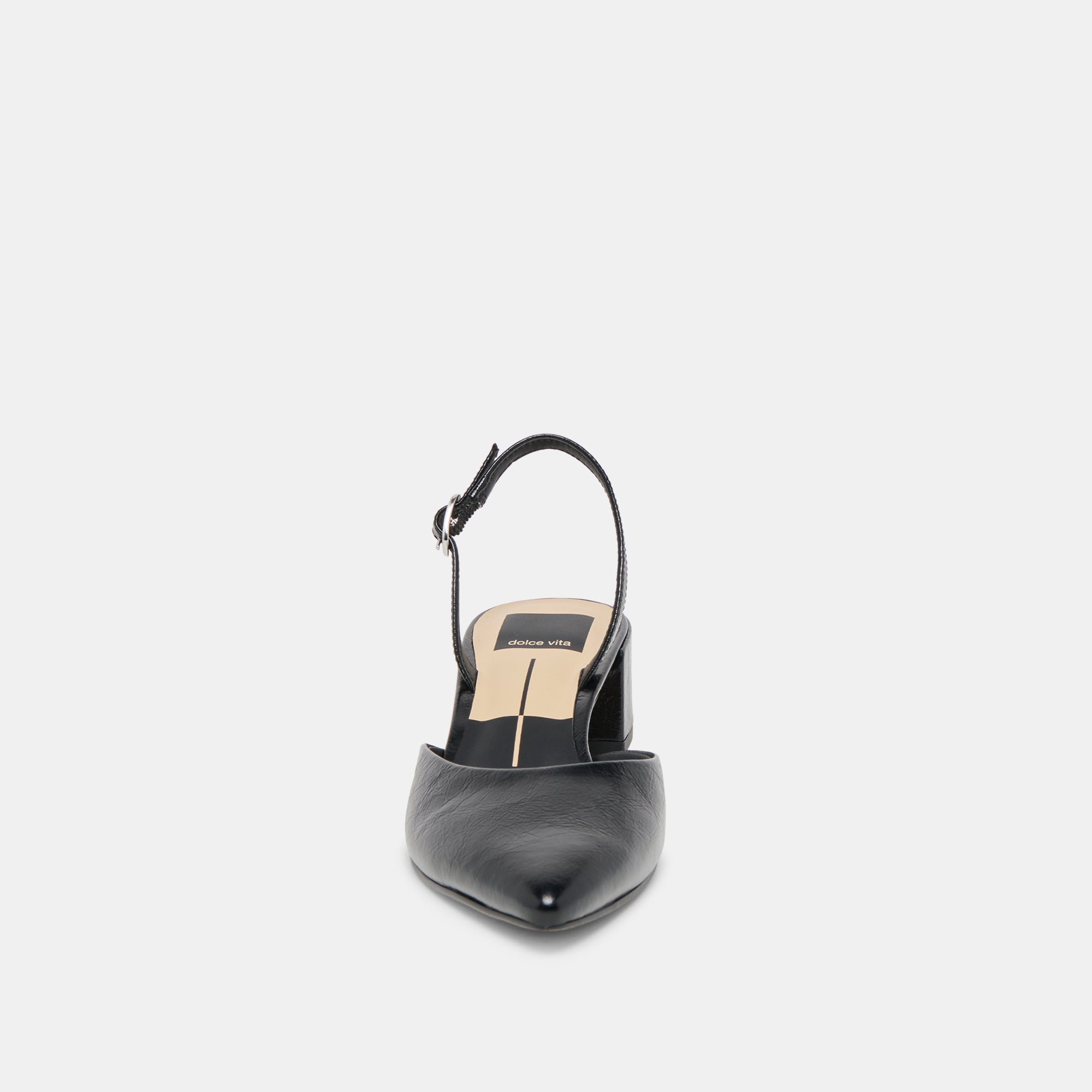 CAREL HEELS MIDNIGHT CRINKLE PATENT LEATHER