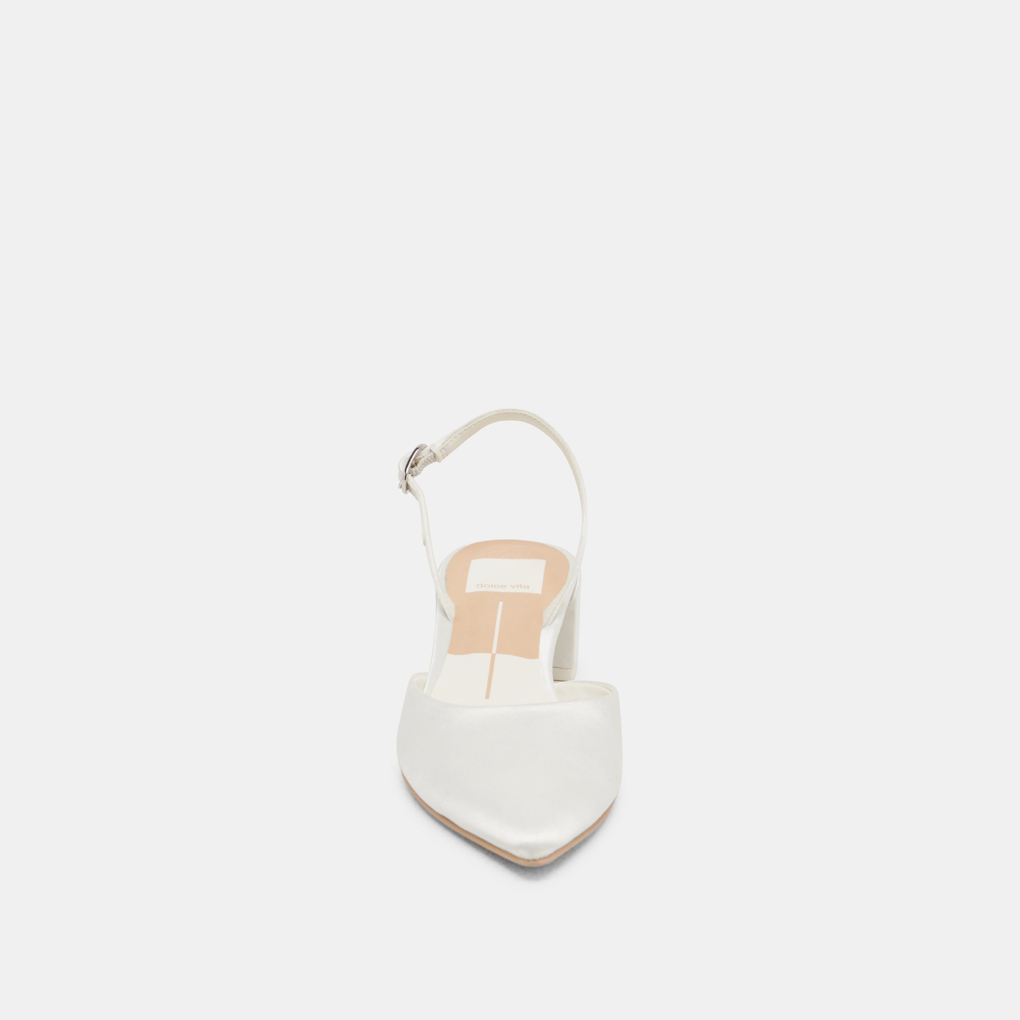 CAREL HEELS TRUE WHITE SATIN