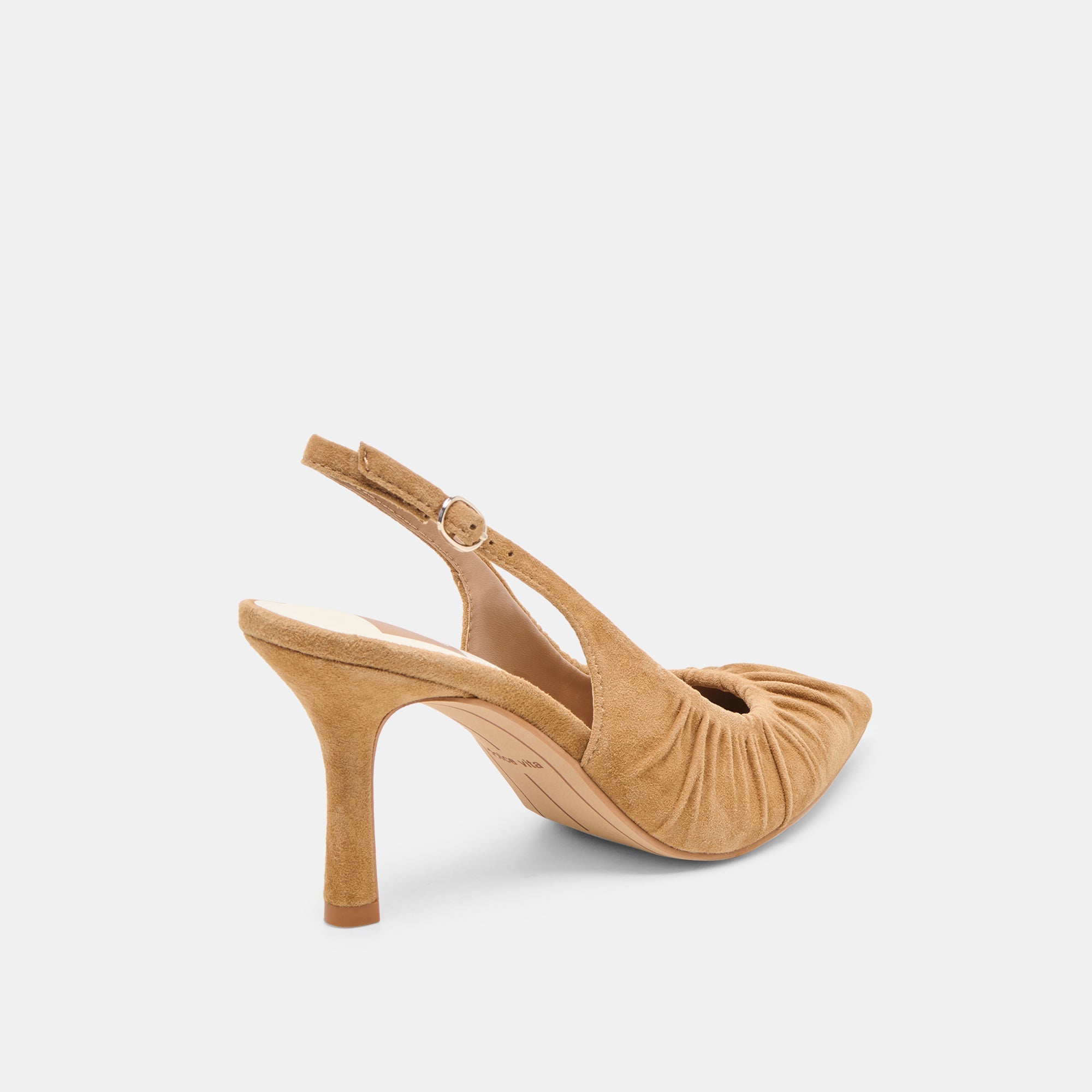 KEIRA HEELS LT BROWN SUEDE