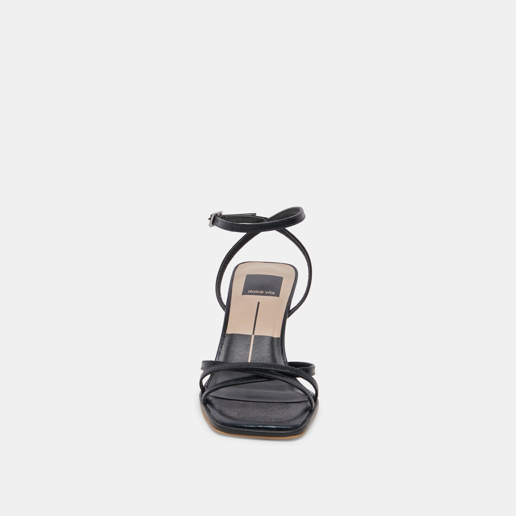 MANJI WIDE HEELS MIDNIGHT PATENT LEATHER