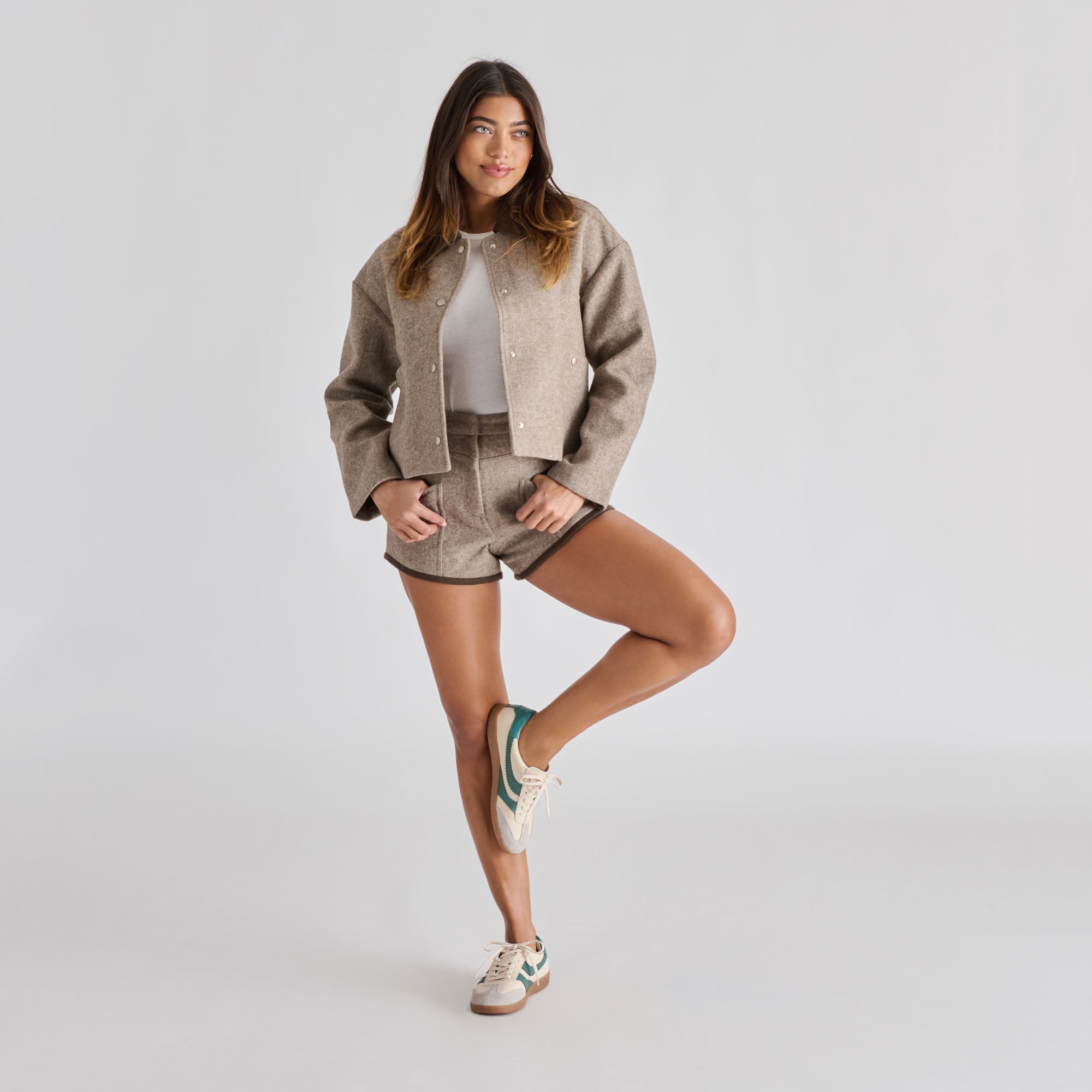 MERIT SNEAKERS WHITE GREEN LEATHER