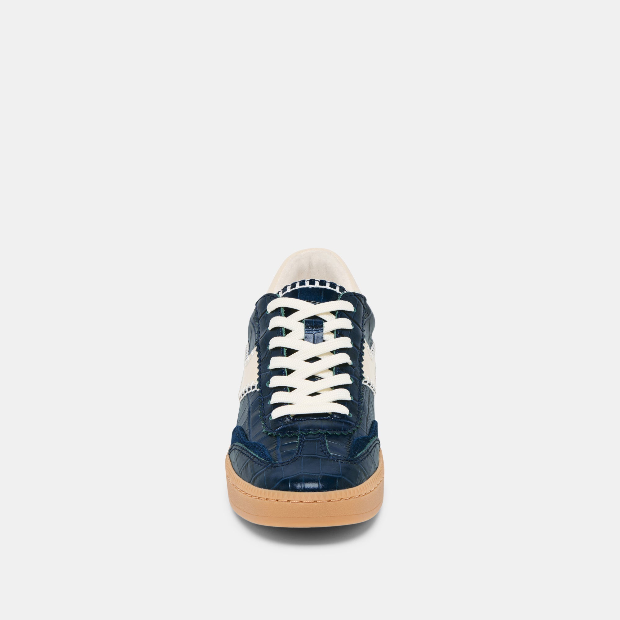 NOTICE STITCH SNEAKERS INK CROCO EMBOSSED LEATHER