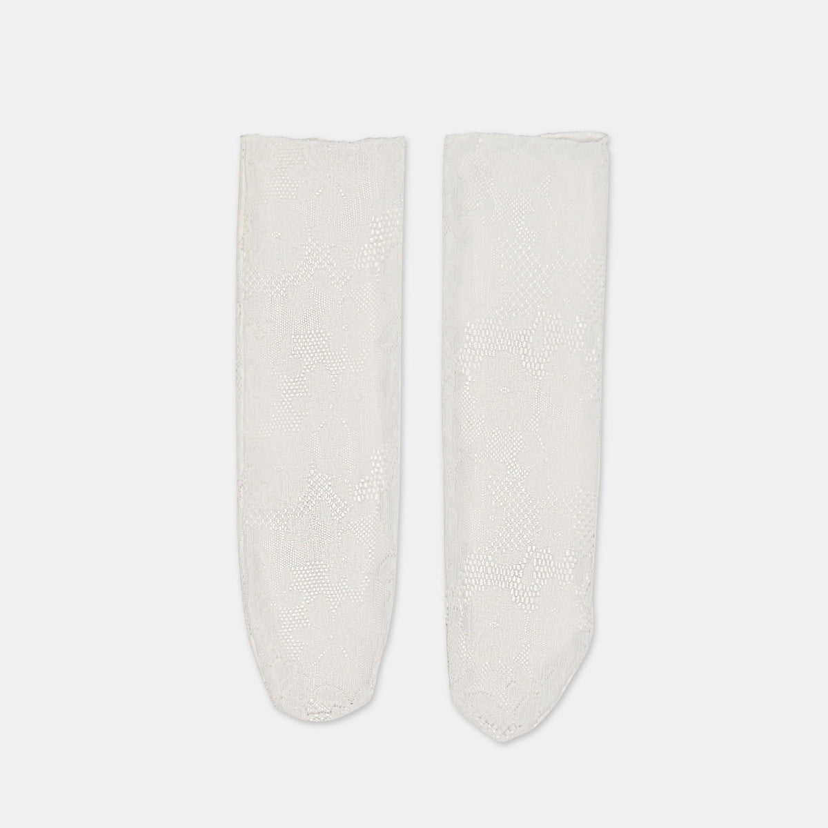 FLORAL LACE SLOUCH SOCKS WHITE
